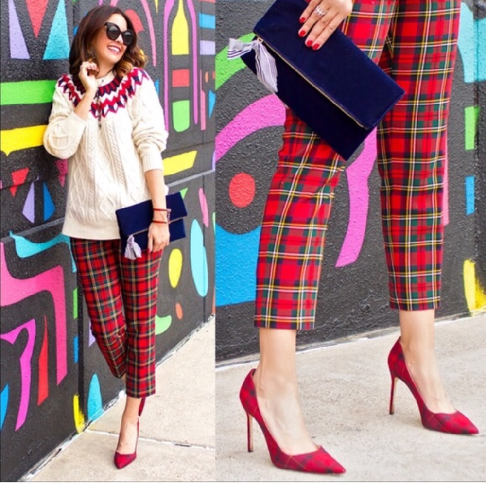J. Crew red plaid Xmas pants 🎄 NWT
